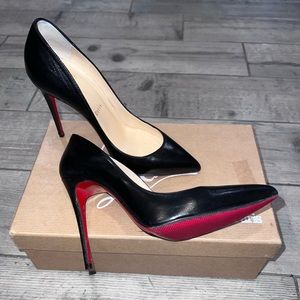 Louboutin Black Leather Pigalle - Size 6